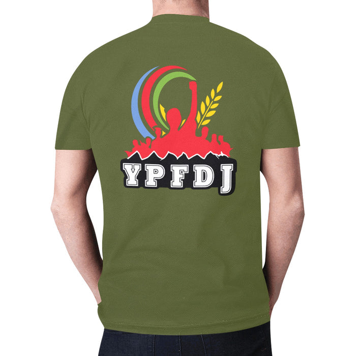 Back view of Eritrean patriot mesh t shirt for men