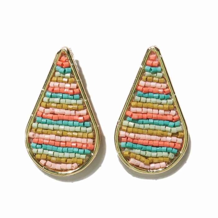 Zoe Horizontal Striped Earrings Rainbow Earrings